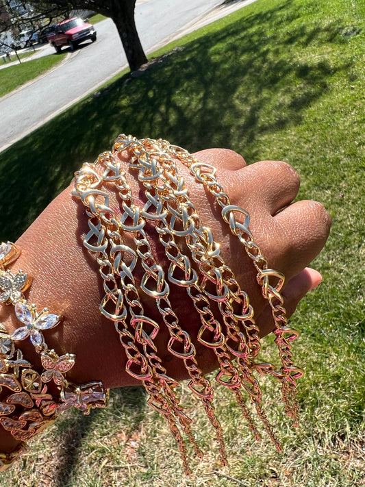 Heart Link Bracelets/Anklets