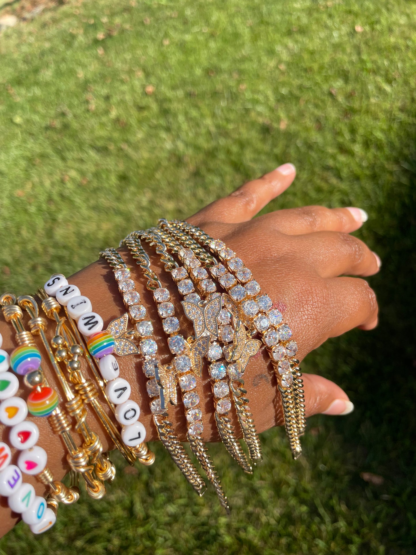 Butterfly š¦ Charm Bracelet Tennis Style