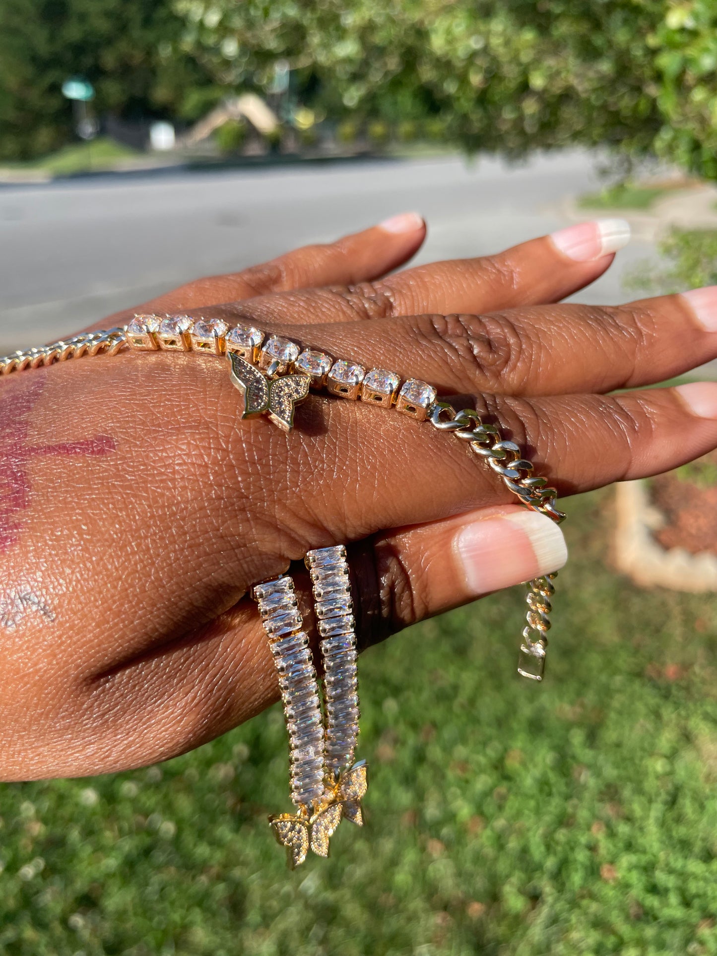 Butterfly š¦ Charm Bracelet Tennis Style