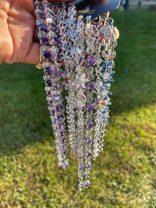 Silver CZ Fancy Bracelets