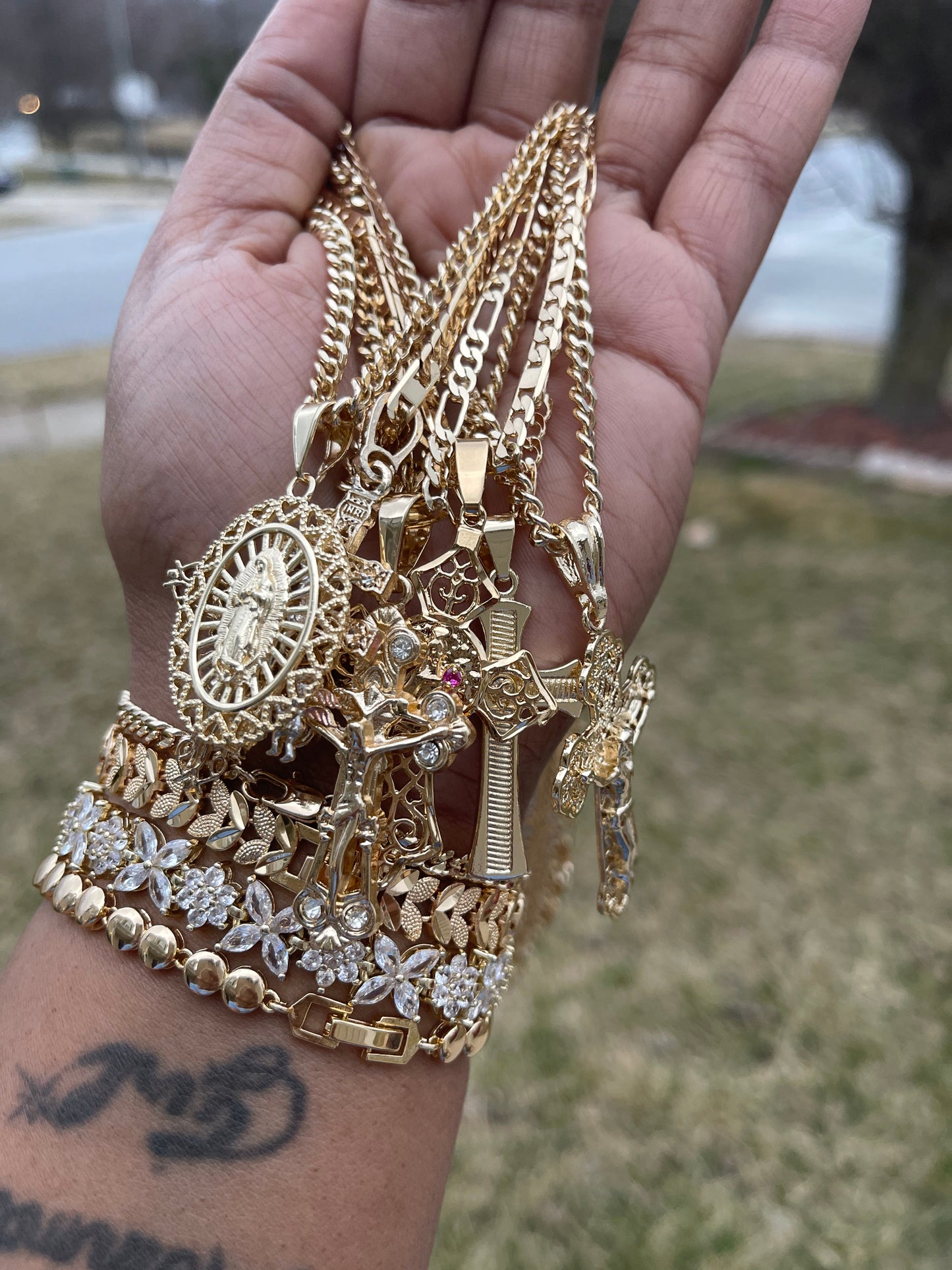 Cross Charm and Chain