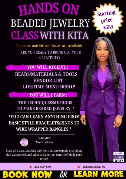 One on One Beaded Jewelry Class