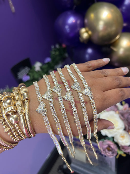 Heart Baguette Bracelet